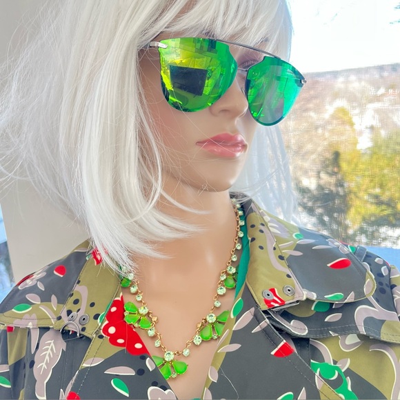 Burberry Prorsum Olive and Red Floral Trench Coat - Picture 10 of 11